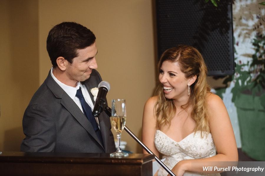 bride and groom wedding speech at their wedding reception, tips for writing your wedding speech