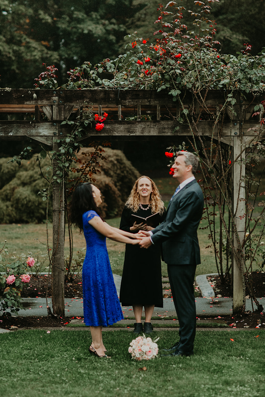 Burnaby Mountain elopement with young hip and married