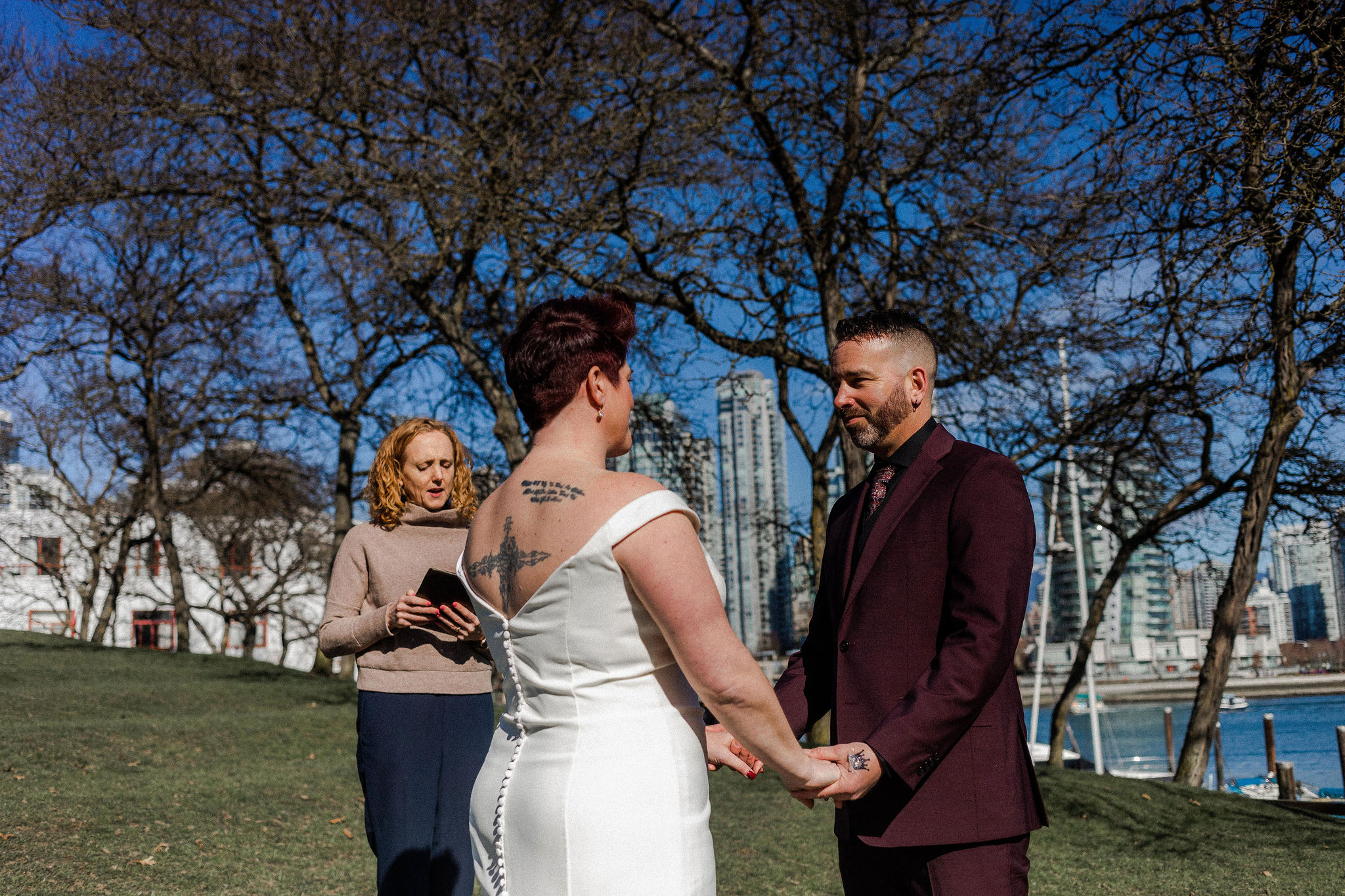 wedding officiant at elopement in Vancouver
