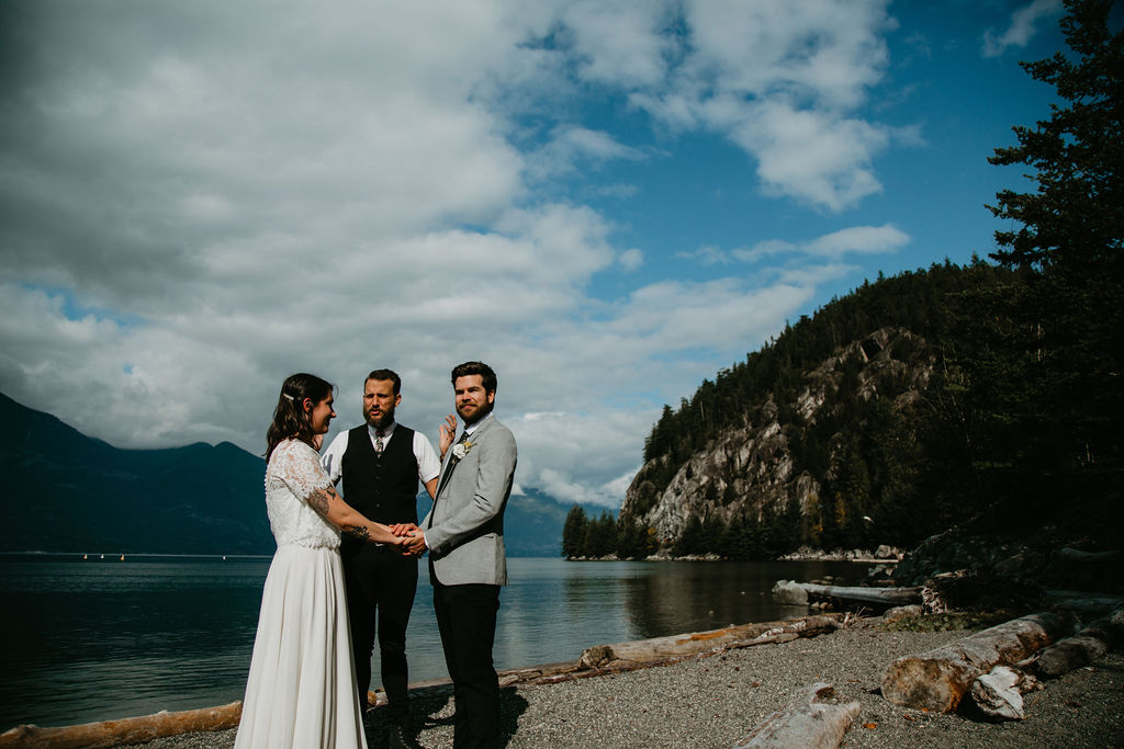 Porteau Cove elopement with Vancouver Young Hip & Married wedding officiant Shawn Miller