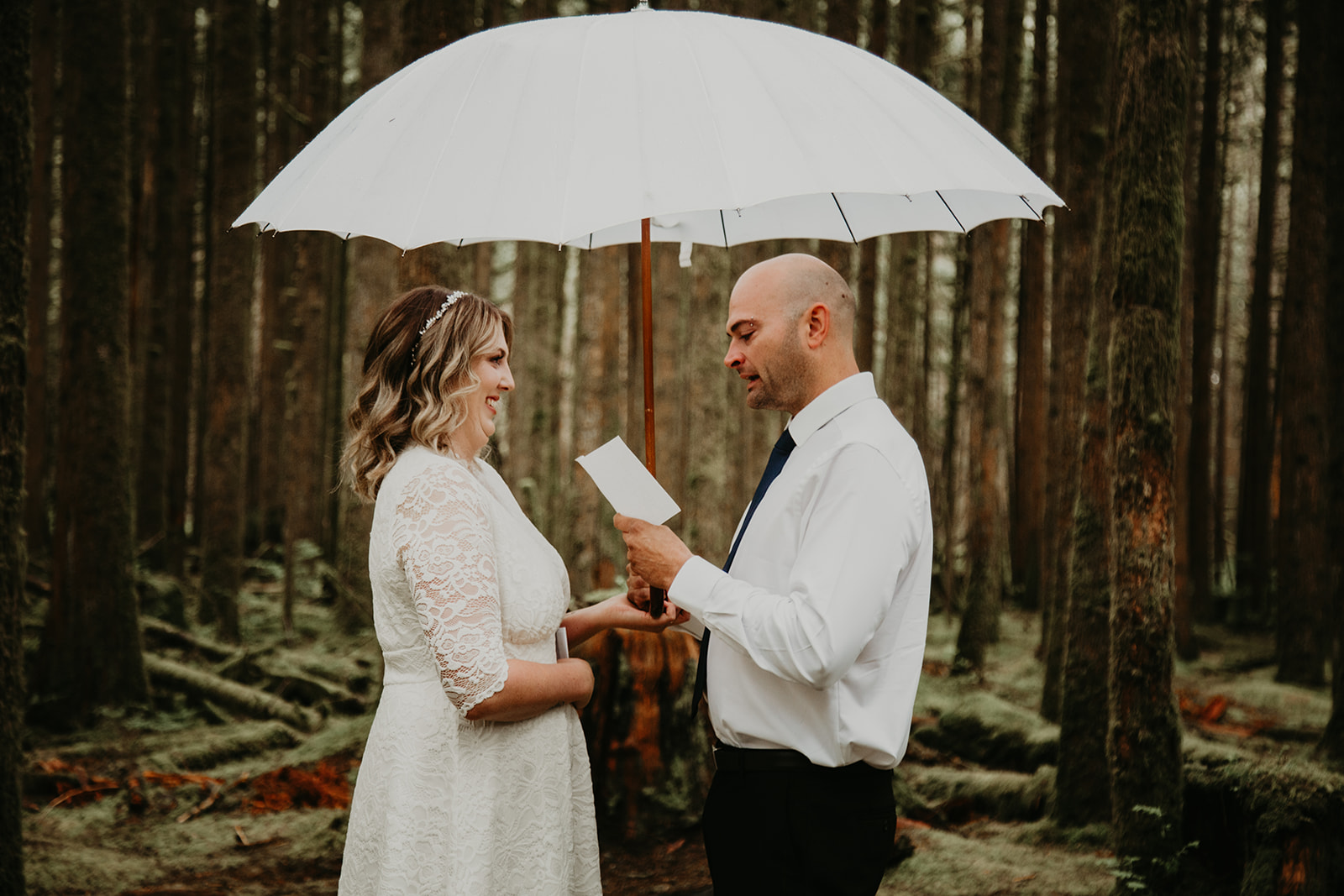 personal wedding vows in stanley park with young hip and married