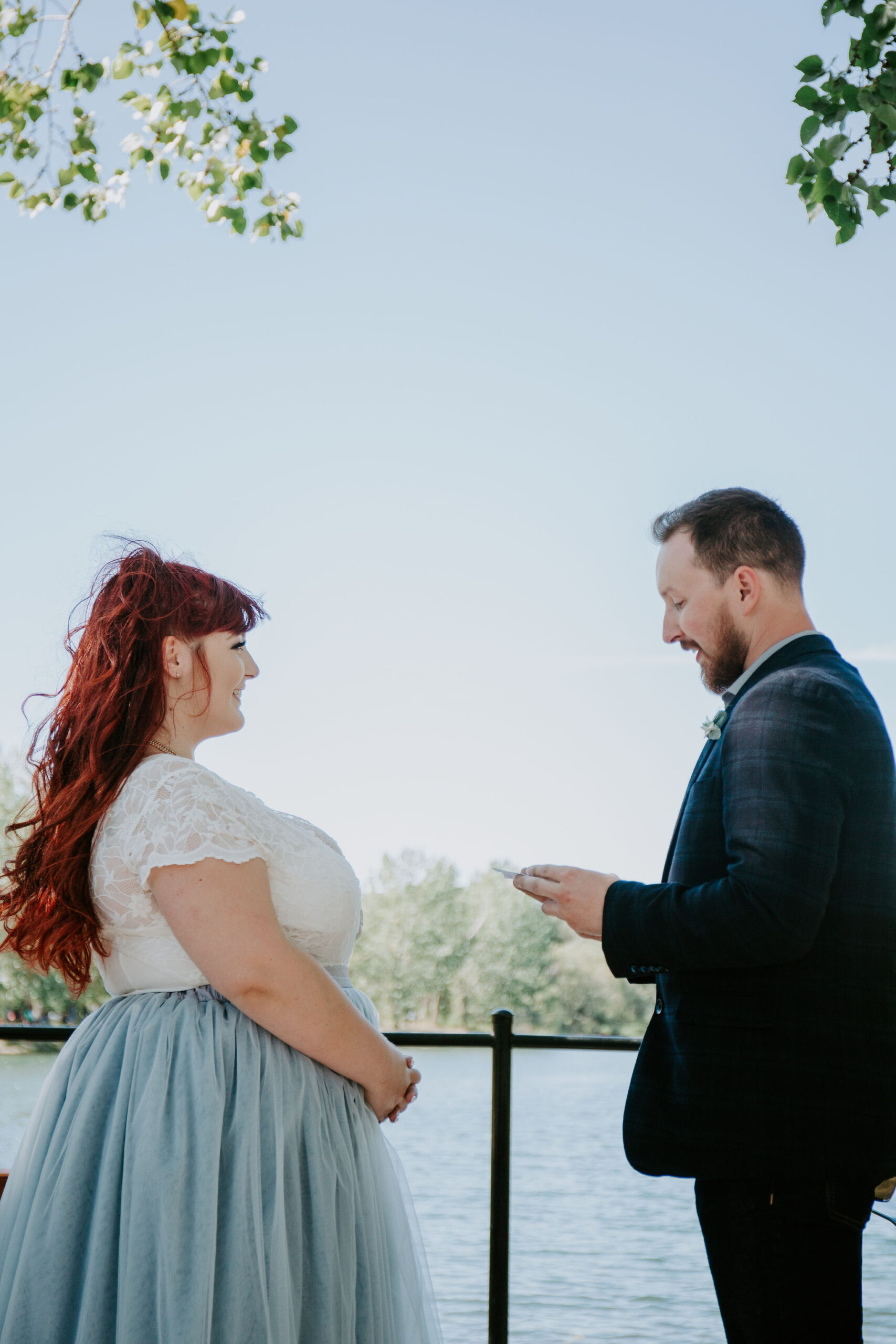 wedding vows at calgary elopement 