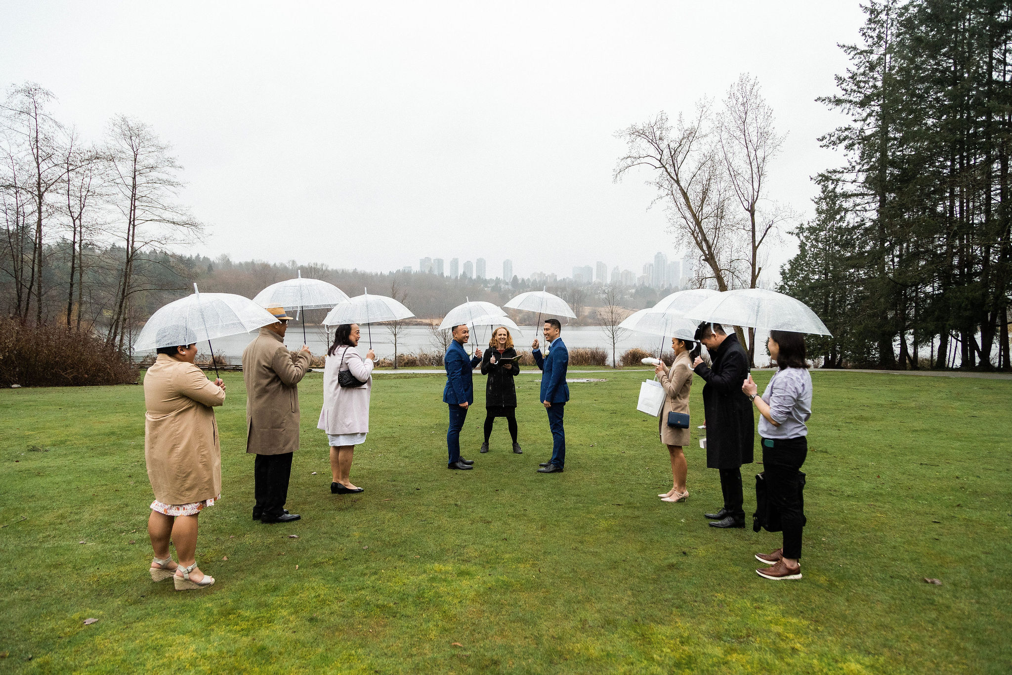 Deer Lake Park Vancouver elopement with Young Hip & Married