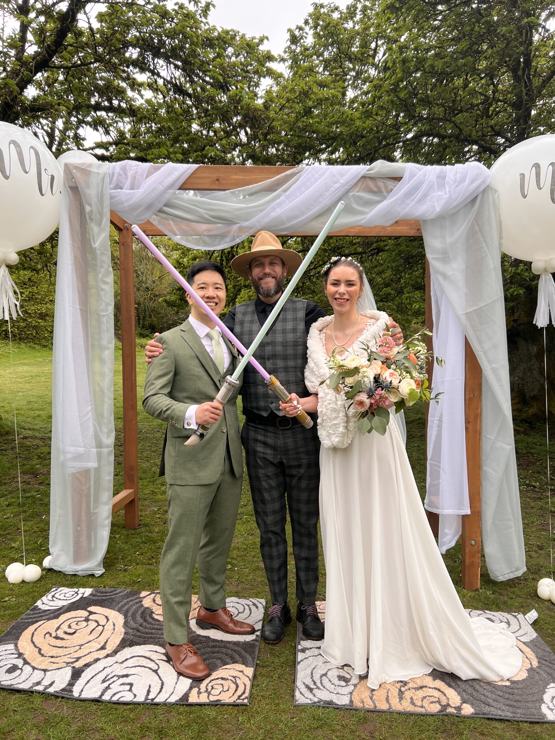 star wars wedding, nerd wedding with young hip & married