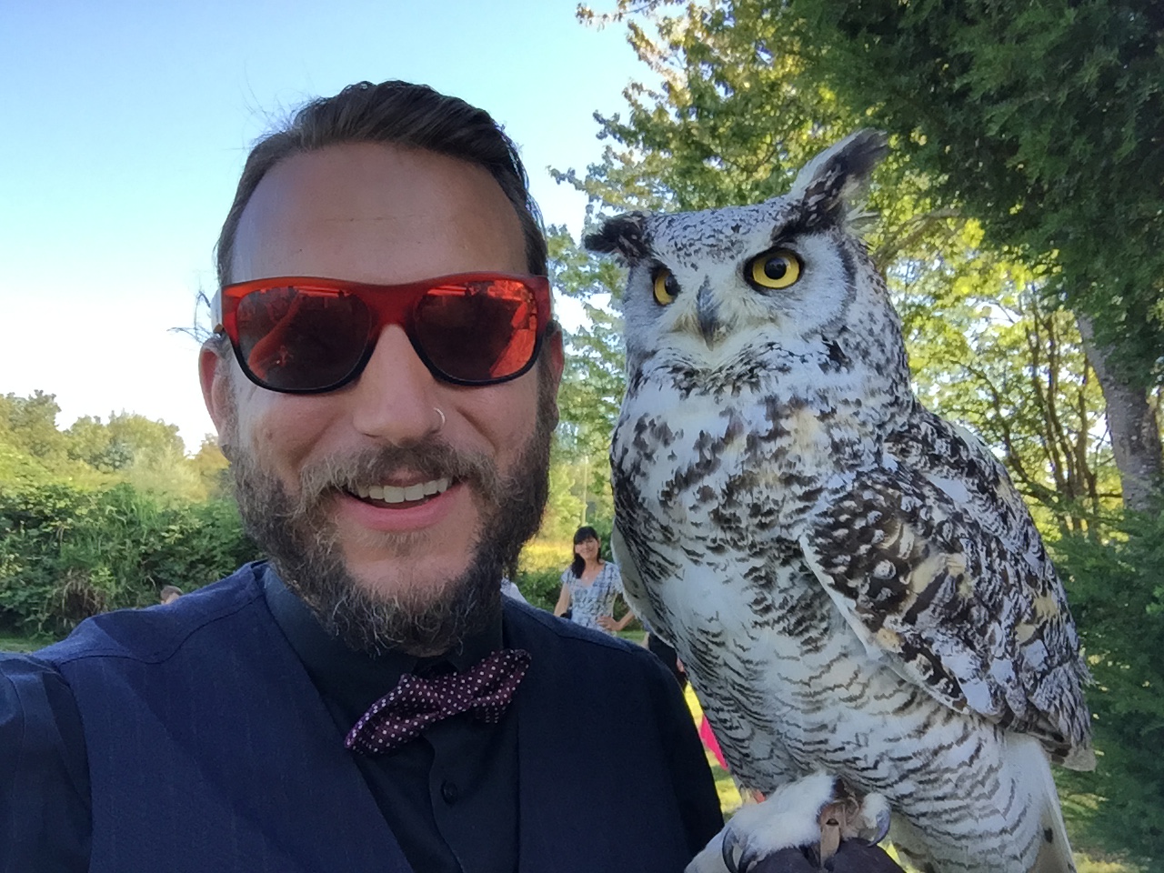 geeky nerd wedding with hagrid the owl