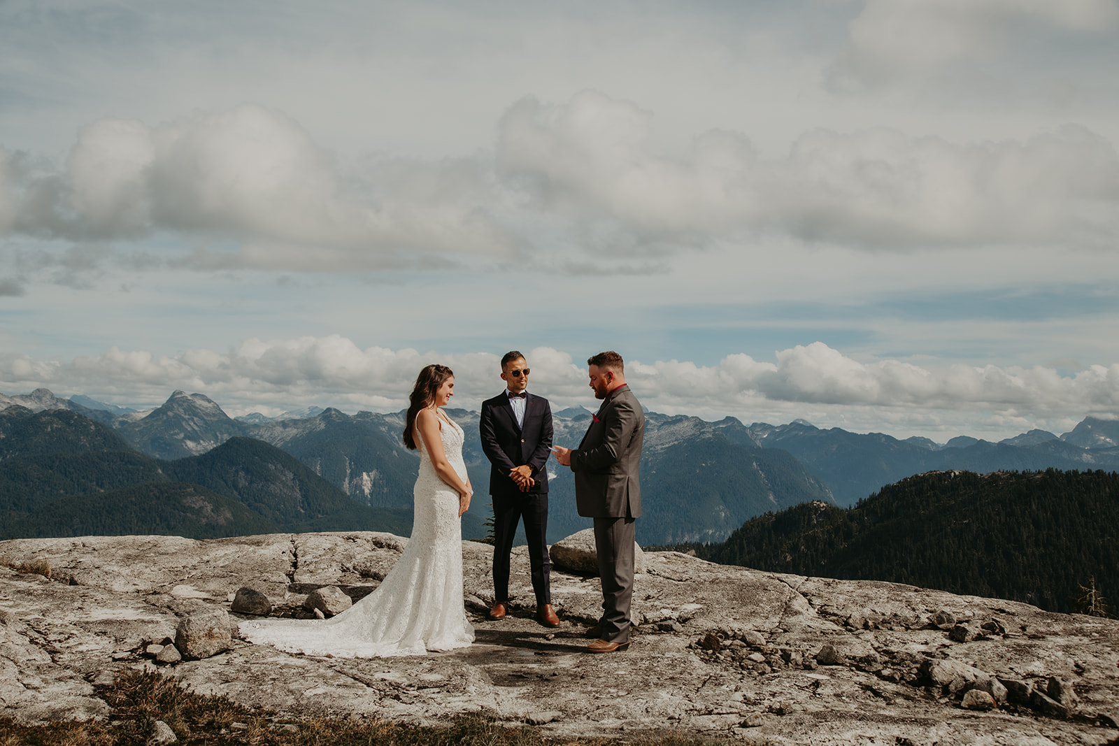helicopter elopement with young hip & married in vancouver