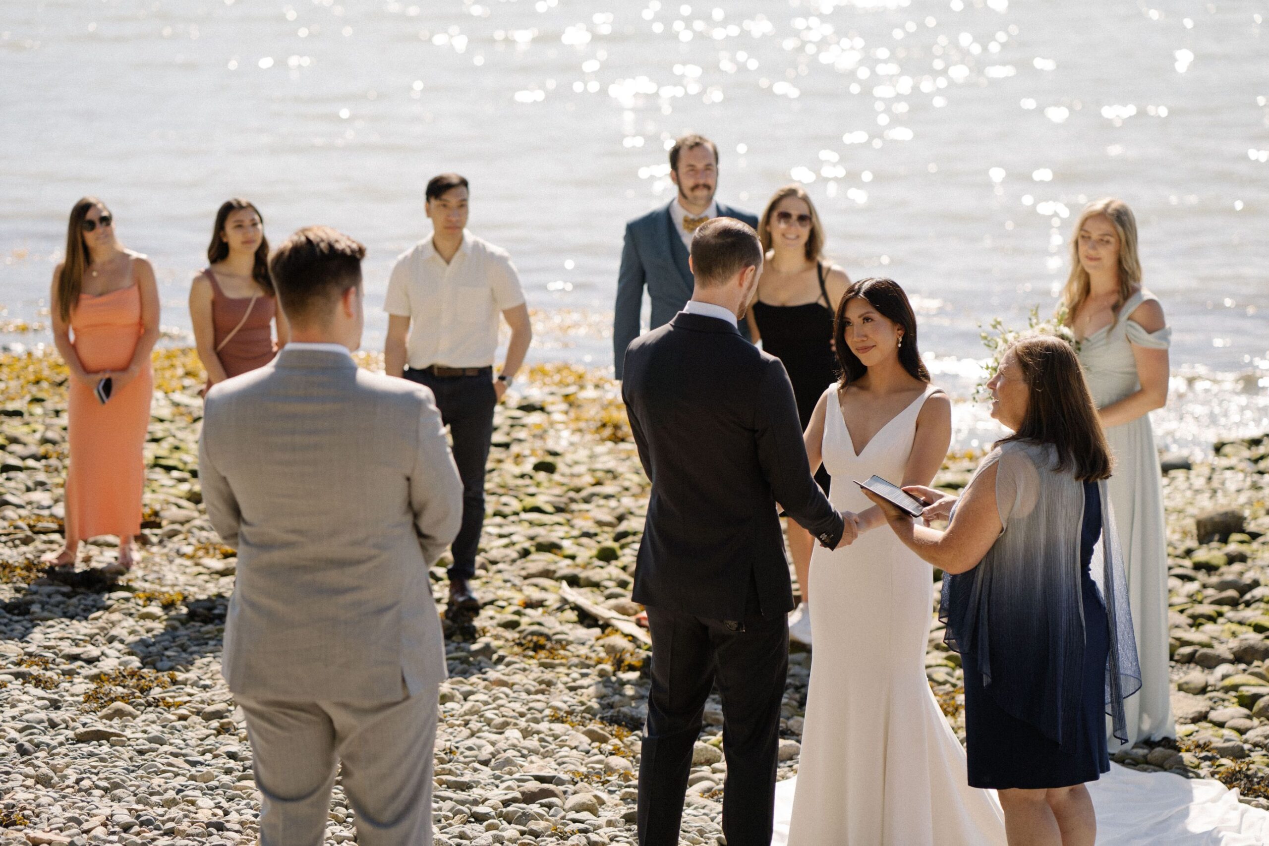 young hip and married vancouver beach wedding