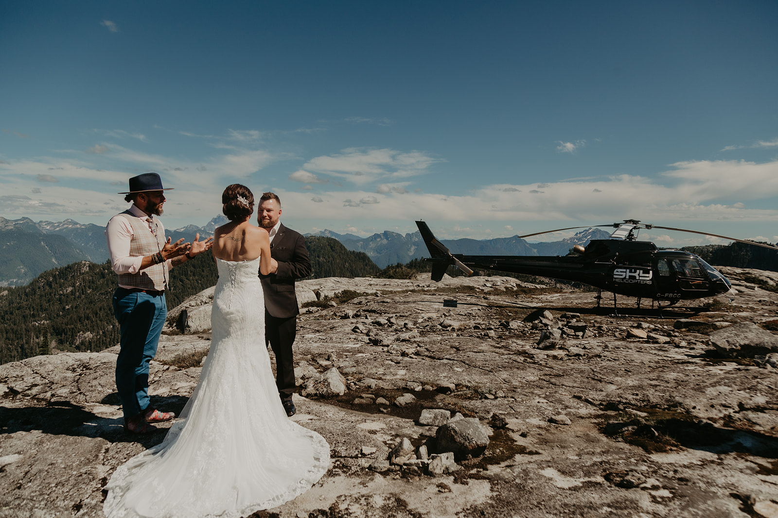 helicopter elopement with young hip and married, how much does a wedding officiant cost