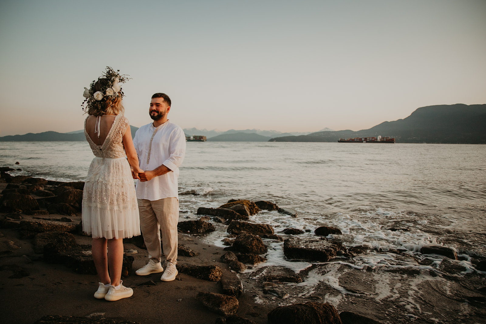 beach wedding elopement, change your last name in oregon after marriage