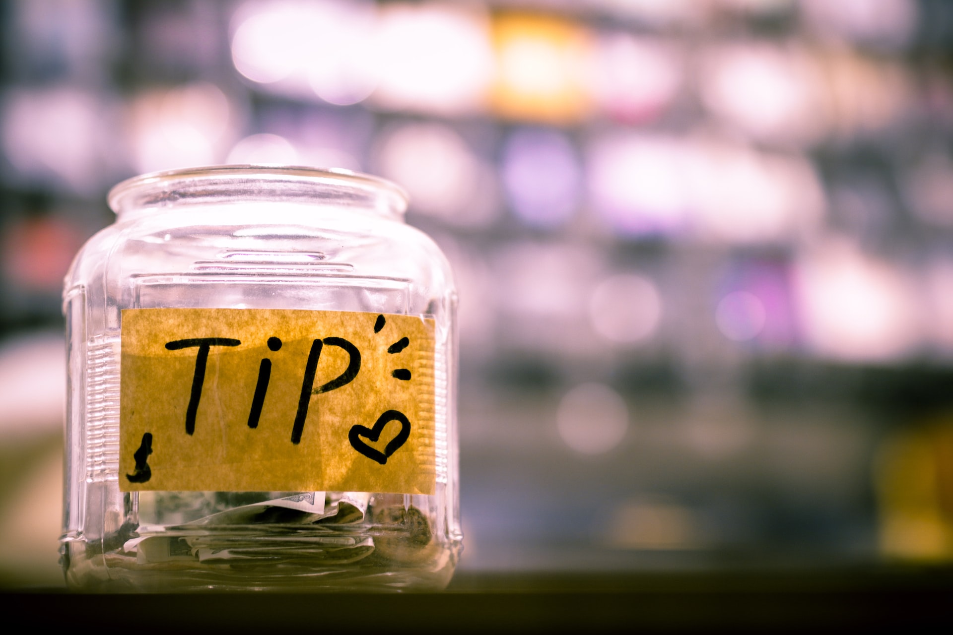 tip jar, wedding vendor tips