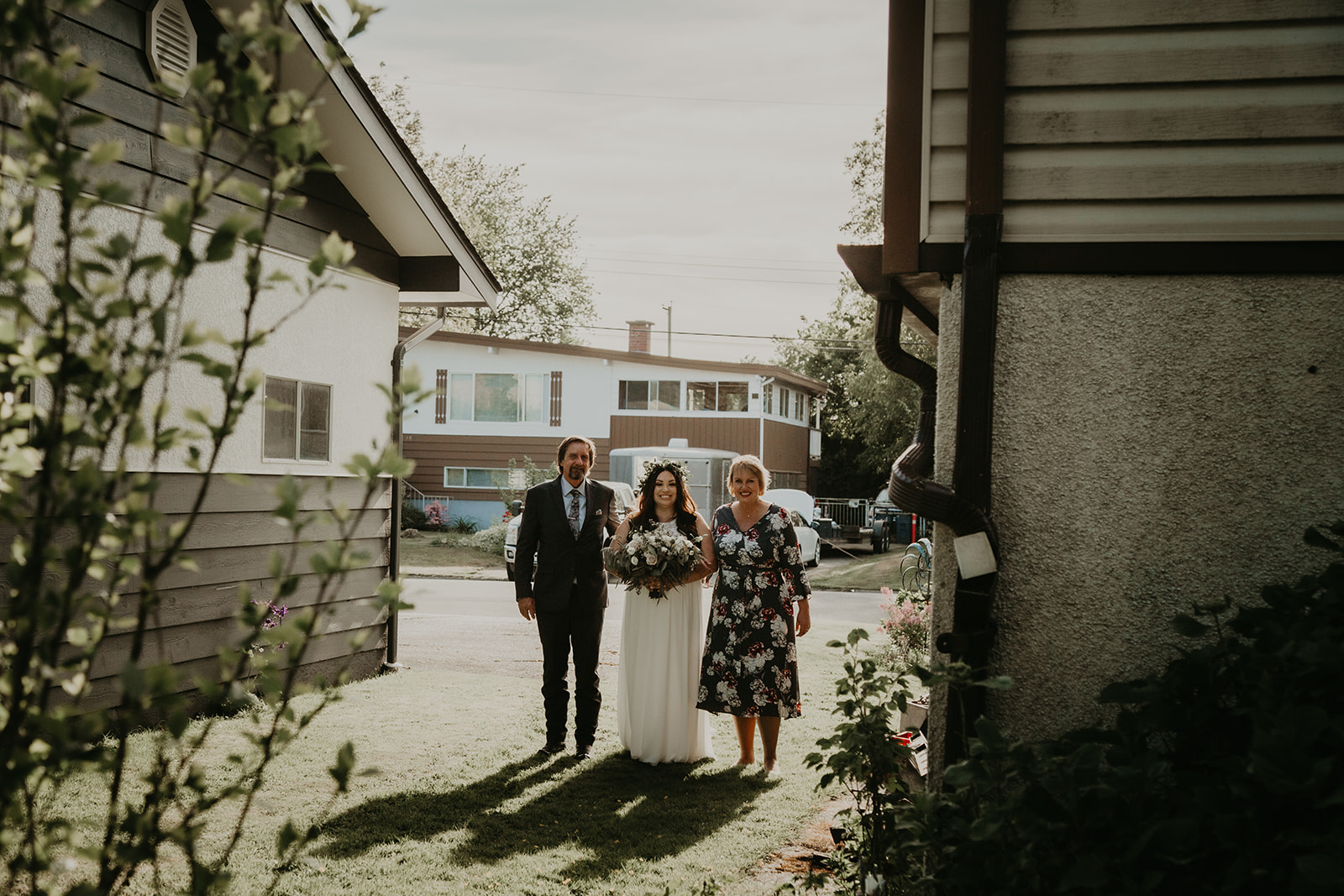 wedding processional for young hip and married backyard wedding vancouver elopement