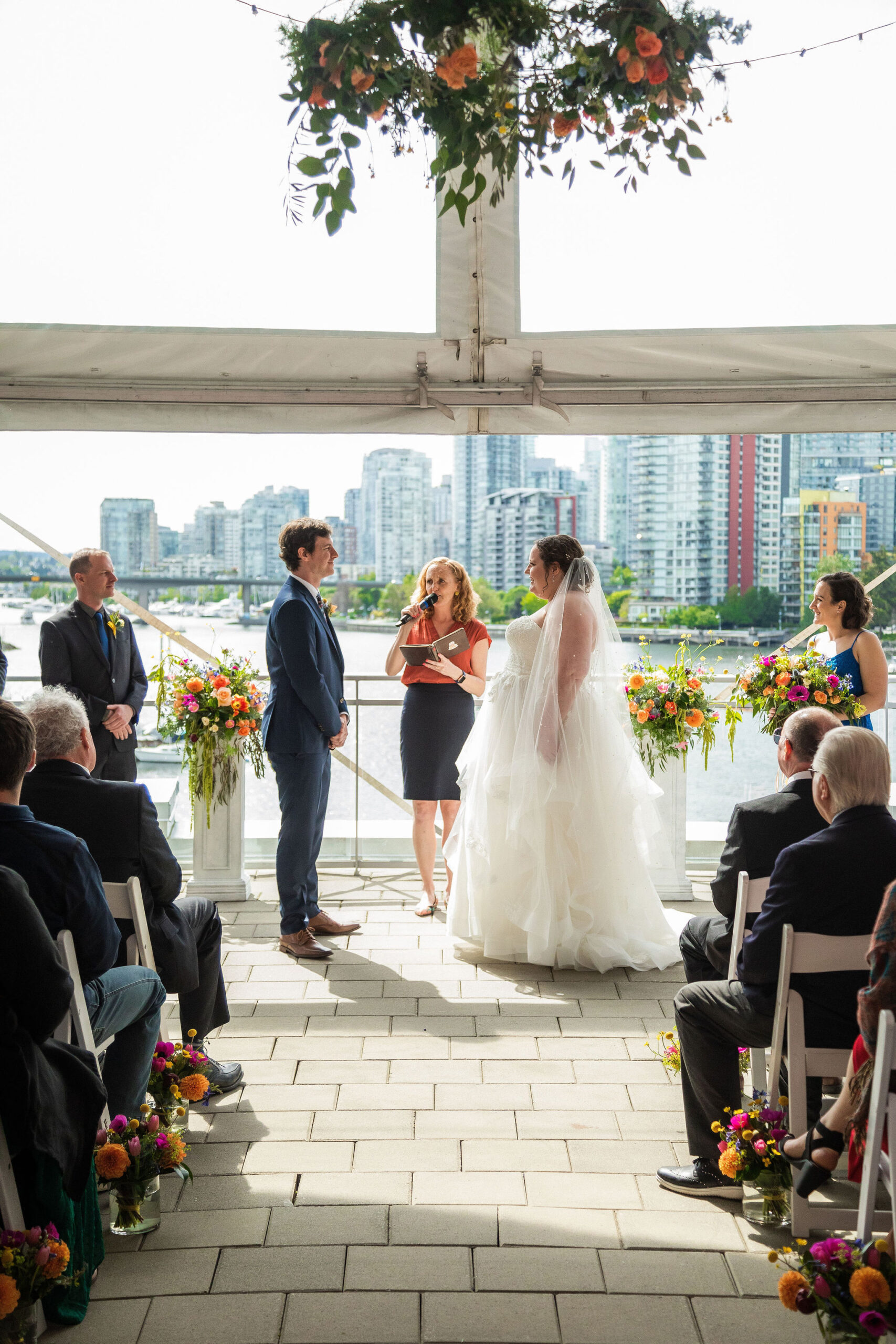 ceremony script with young hip and married officiant at vancouver wedding