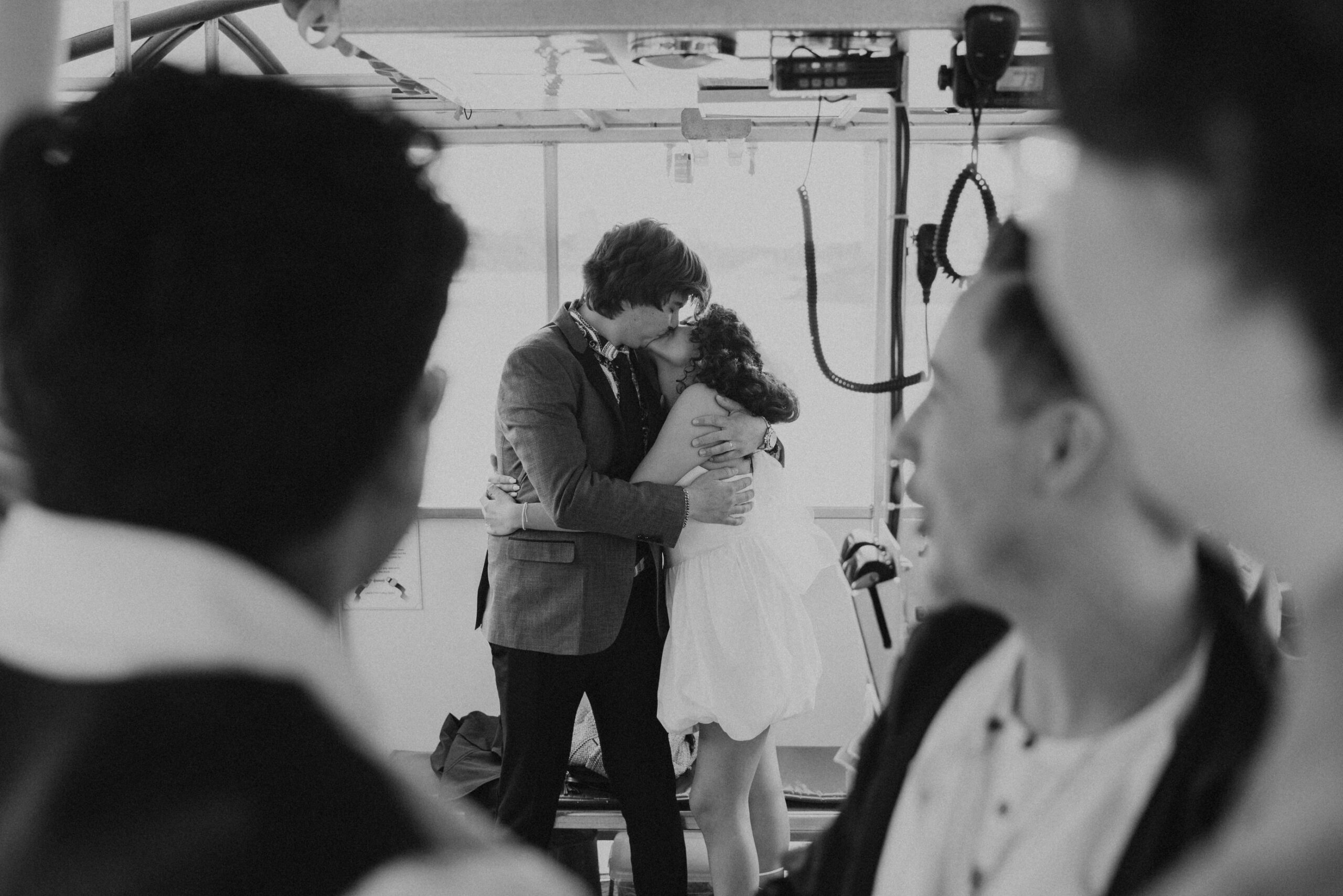 black and white vancouver elopement photo