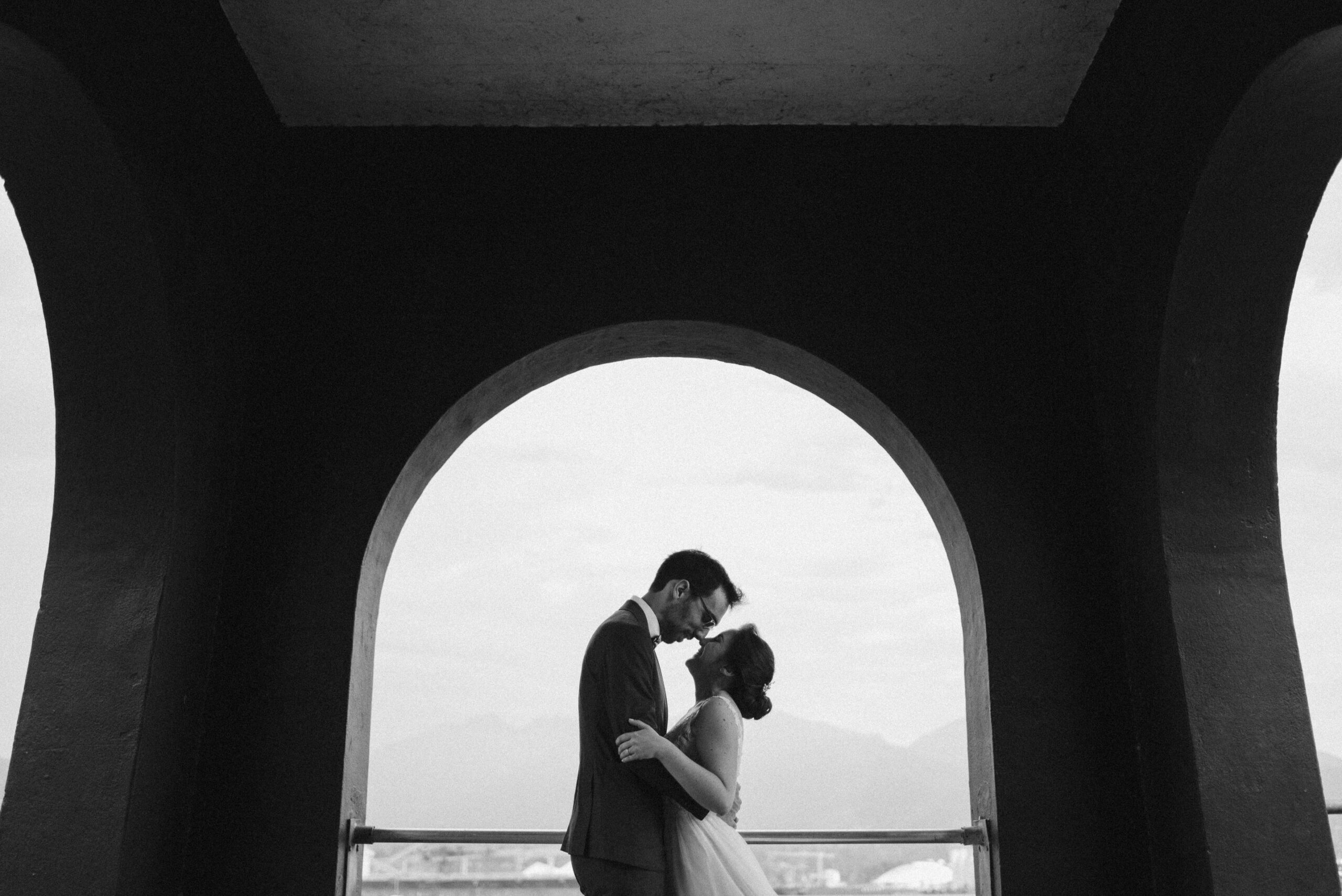 black and white vancouver elopement wedding photo by jordyn keller