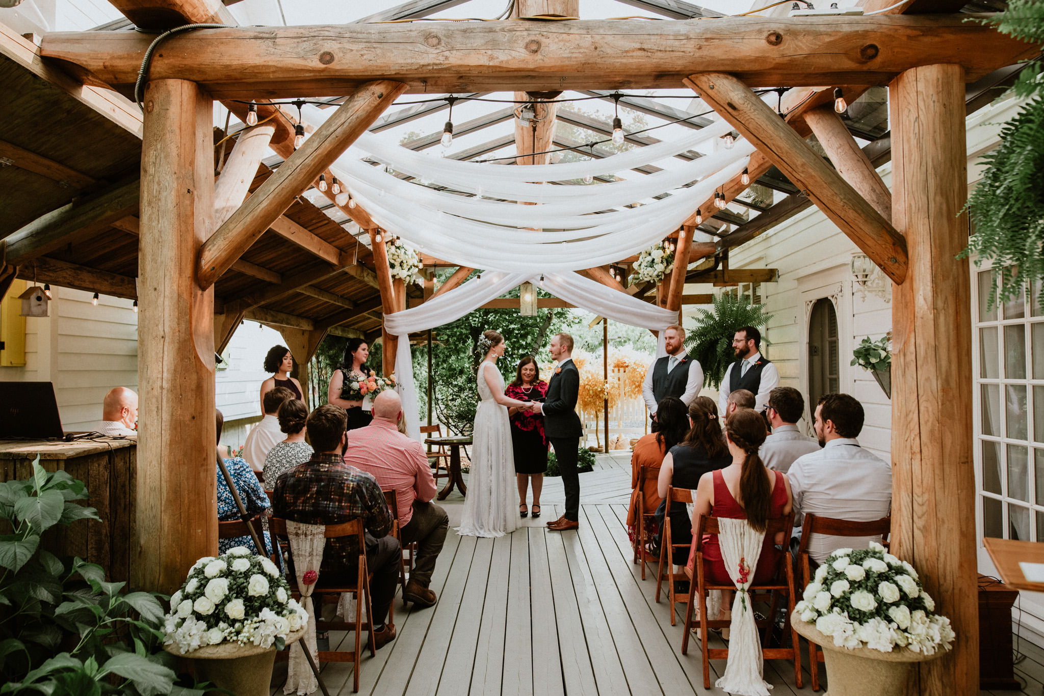 ceremony at Princess and The Pea Hotel, langley wedding venue