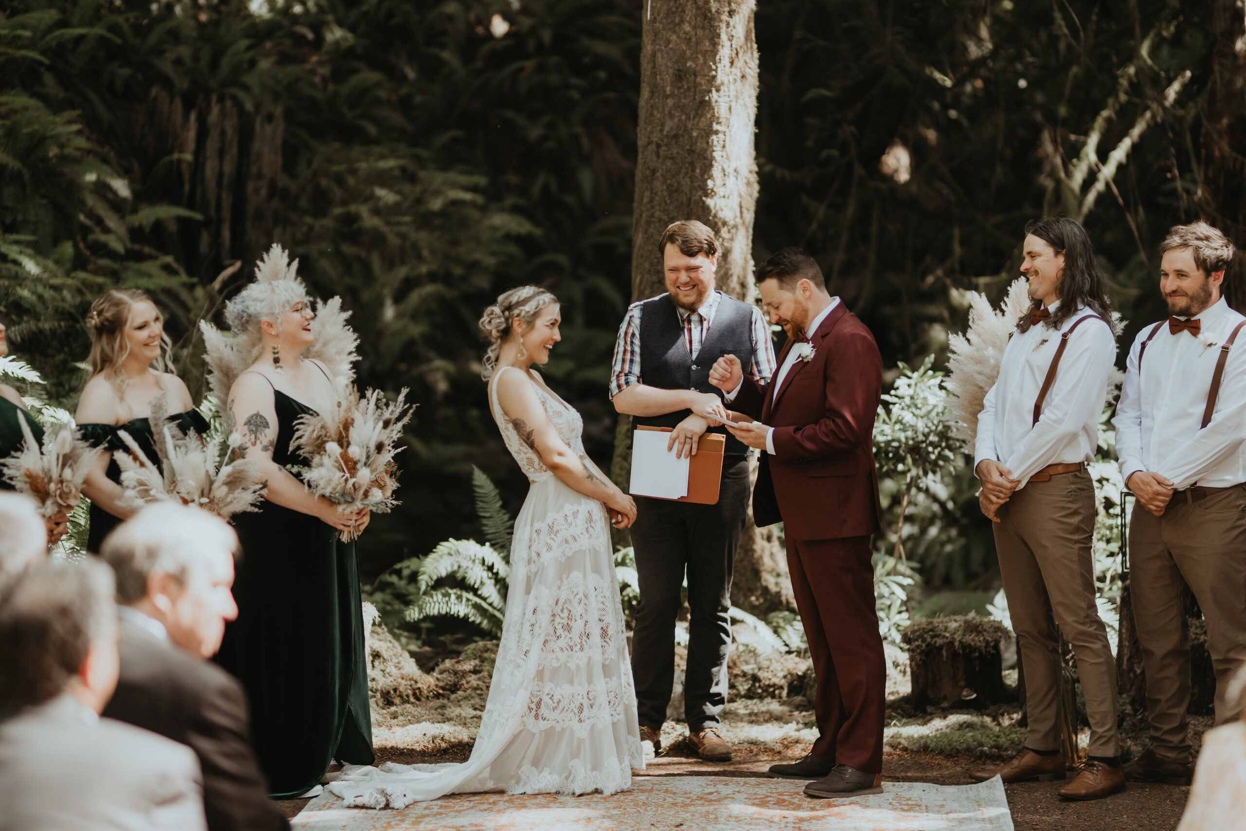 Cedar Haven wedding officiated by Victoria wedding officiant Jordan with Young Hip & Married