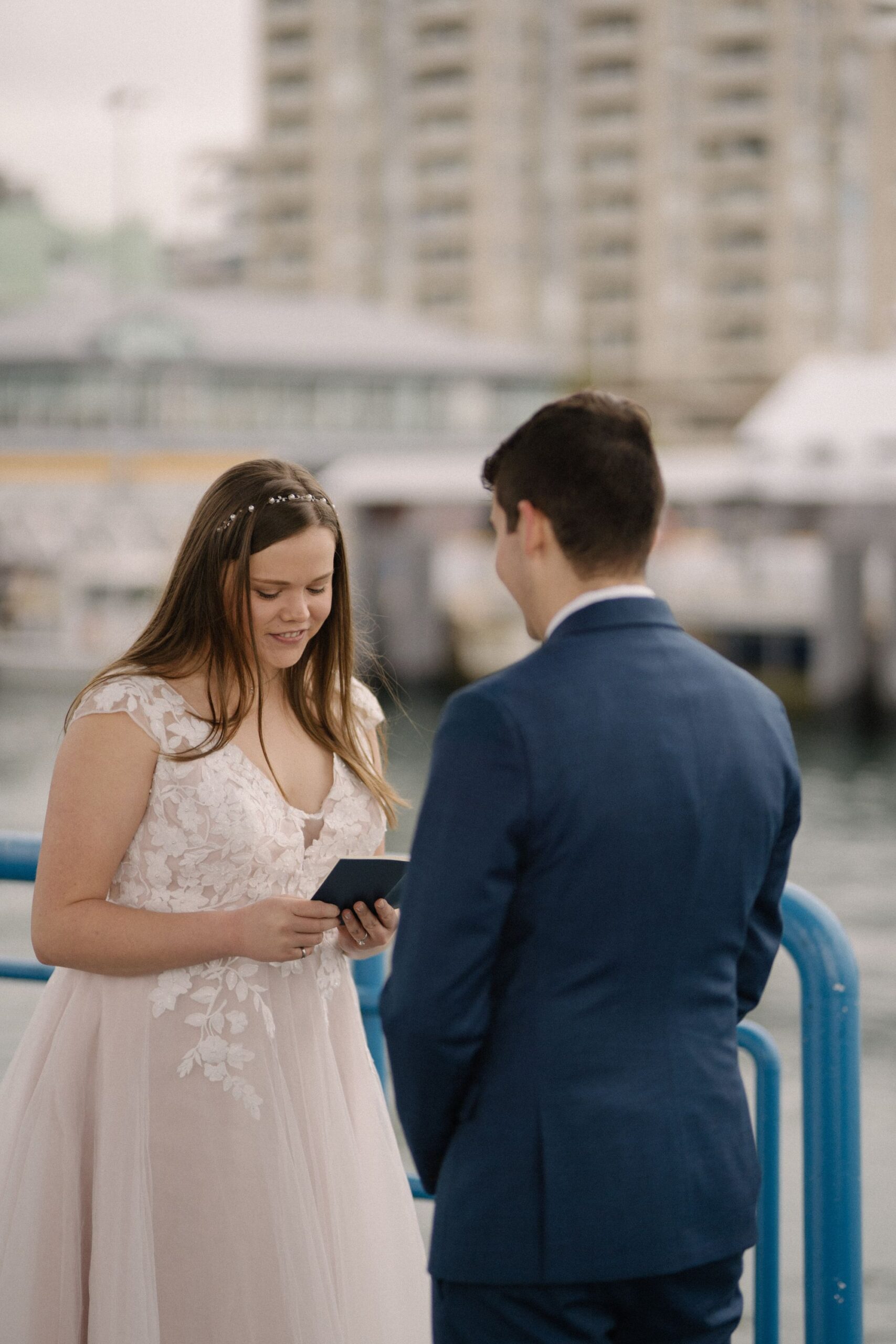 young hip and married vancouver wedding, personal wedding vows