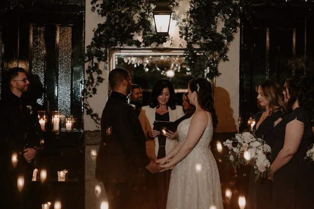 Brix and Mortar wedding with young hip and married