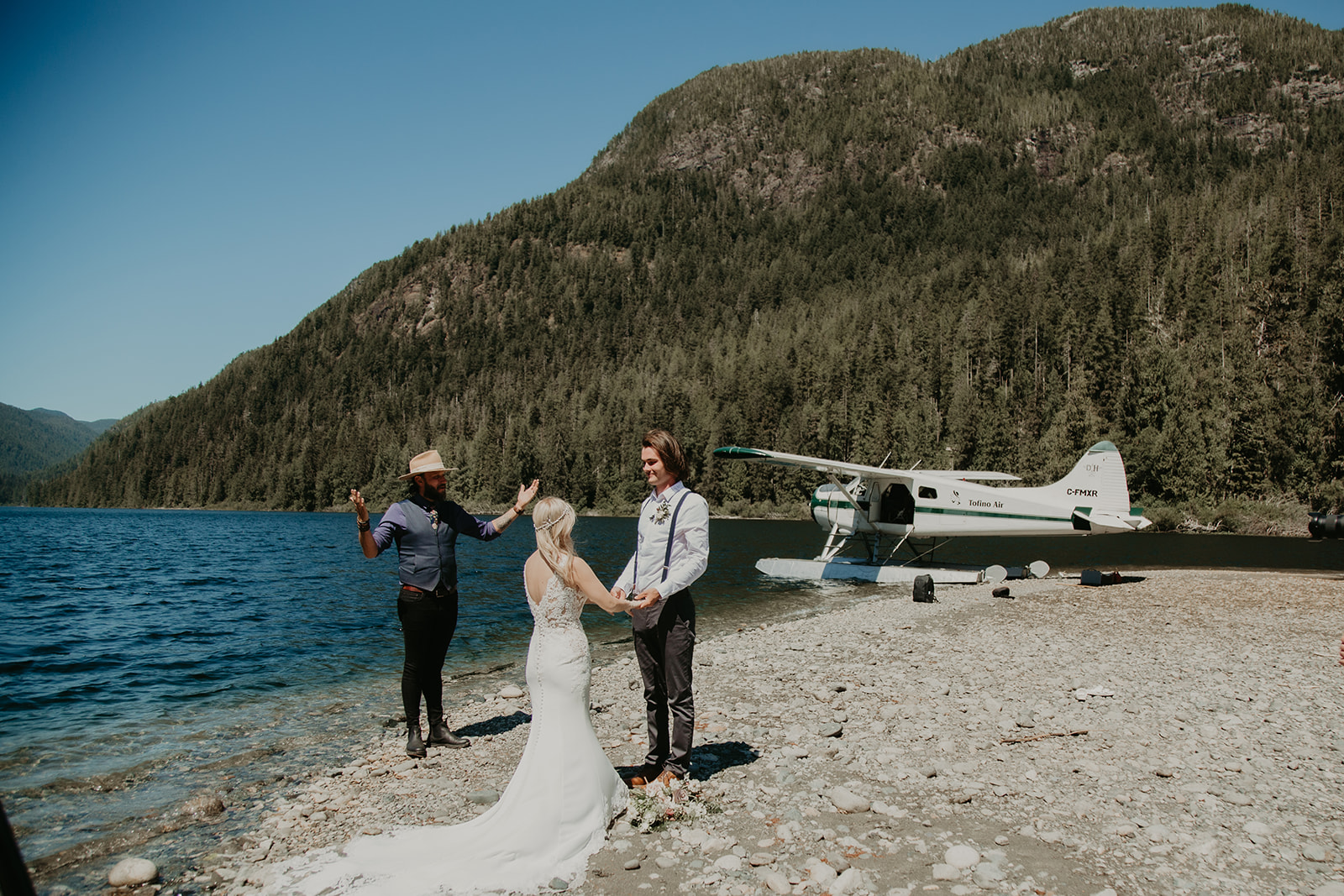 young hip and married seaplane elopement