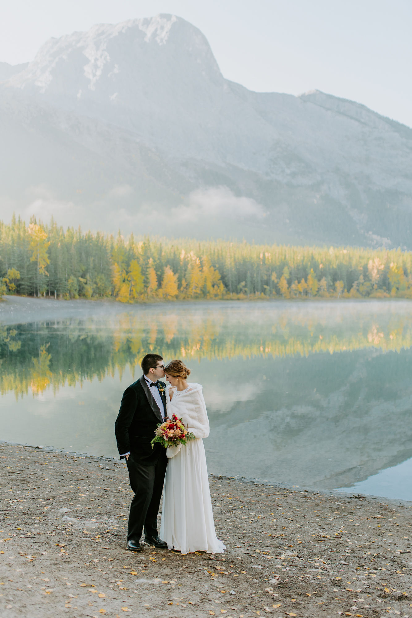Wedge Pond wedding in Alberta