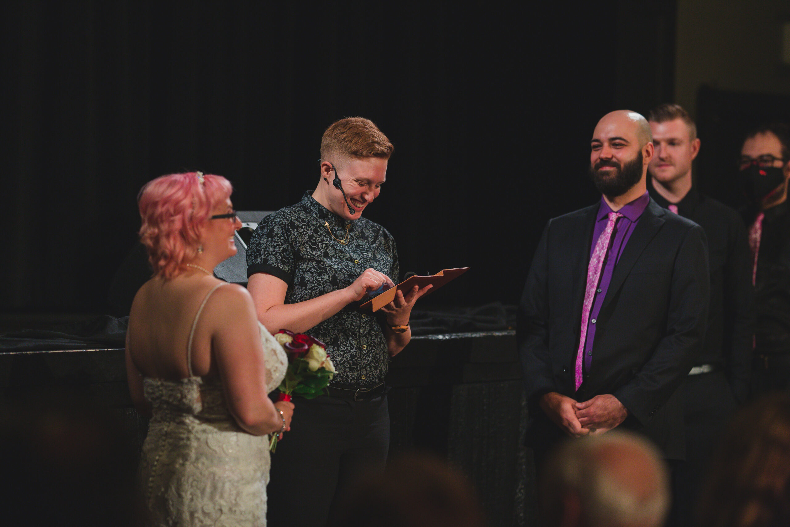 Officiant Beth from Young Hip & Married marries Michaela and Shafer