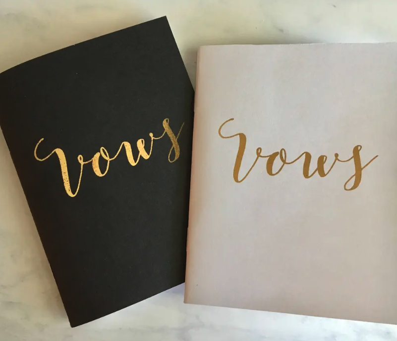 simple wedding vow books