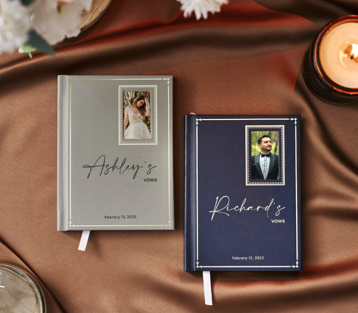 Window wedding vow books - add your own photos!
