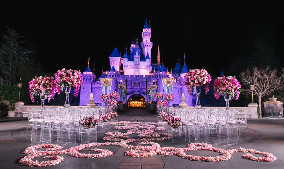 Sleeping Beauty Castle Forecourt at Disneyland Park, weddings at Disneyland
