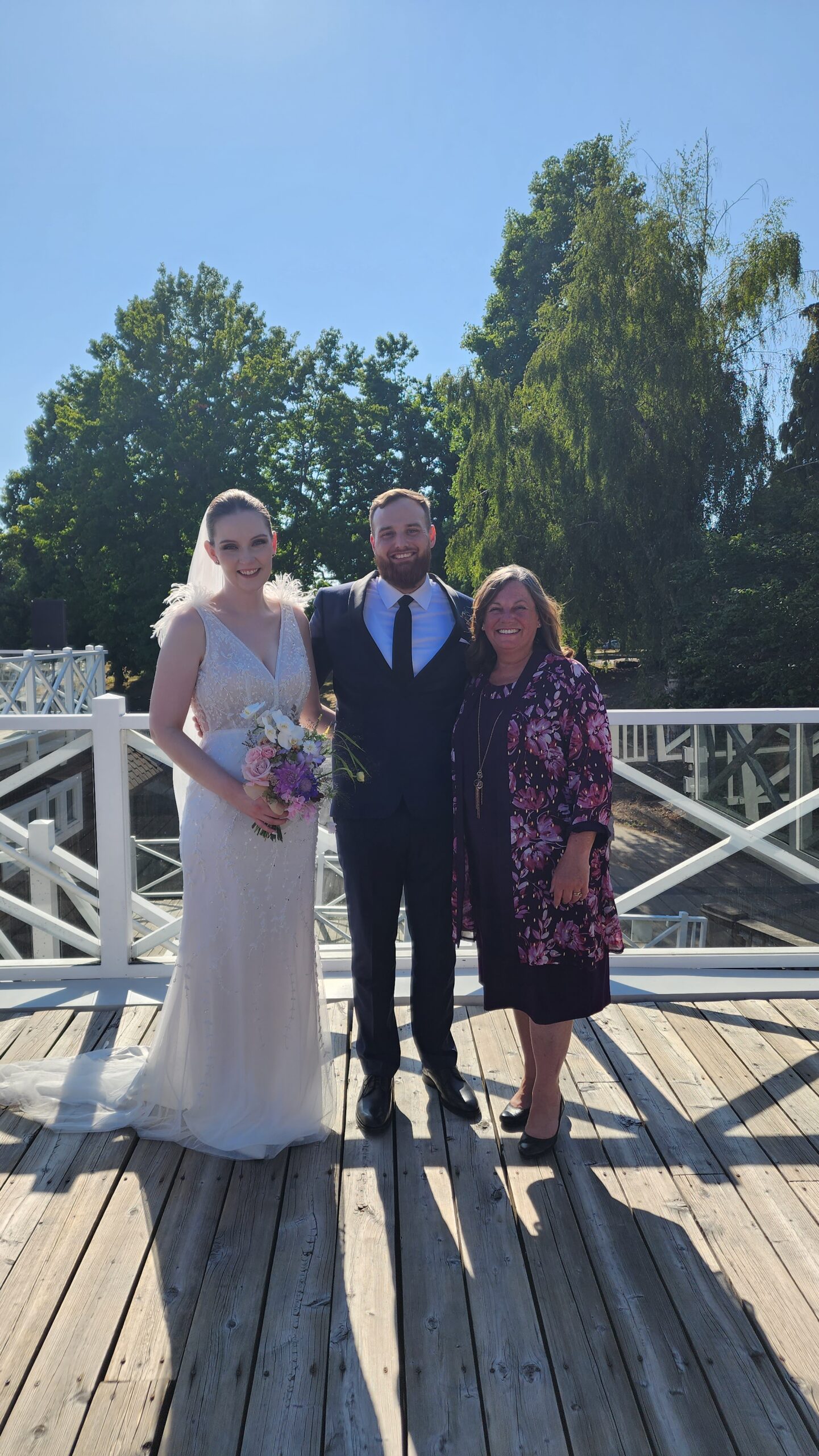 Young Hip and Married Officiant Rhona with Celeste and Joe, Vancouver wedding