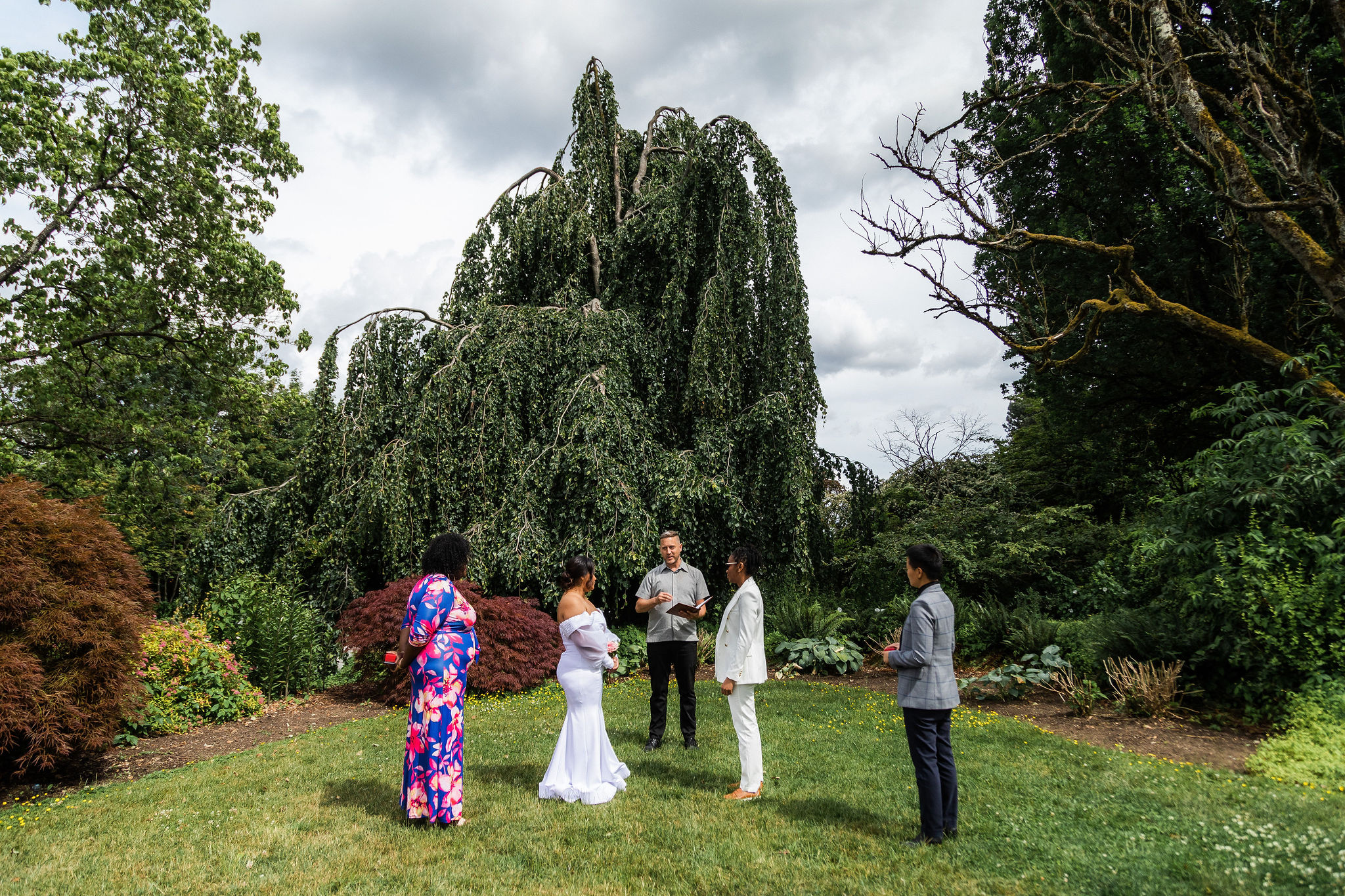 Queen Elizabeth Park Vancouver wedding with young hip & married lgbtq+ 