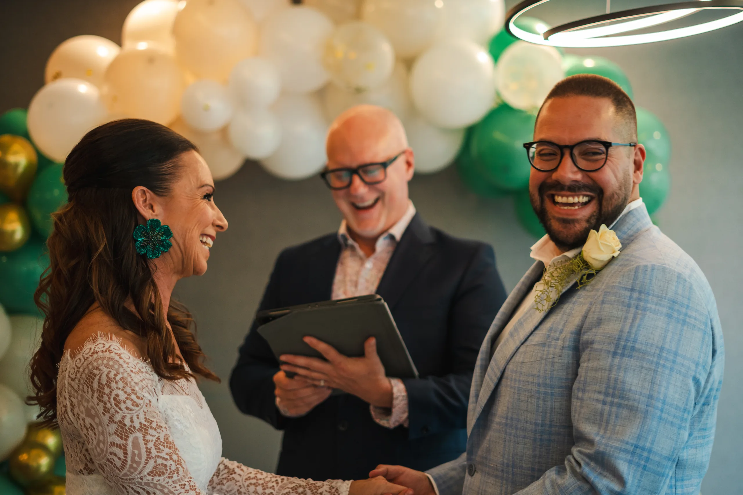 Karen and Ricardo wedding ceremony with Officiant Lonnie