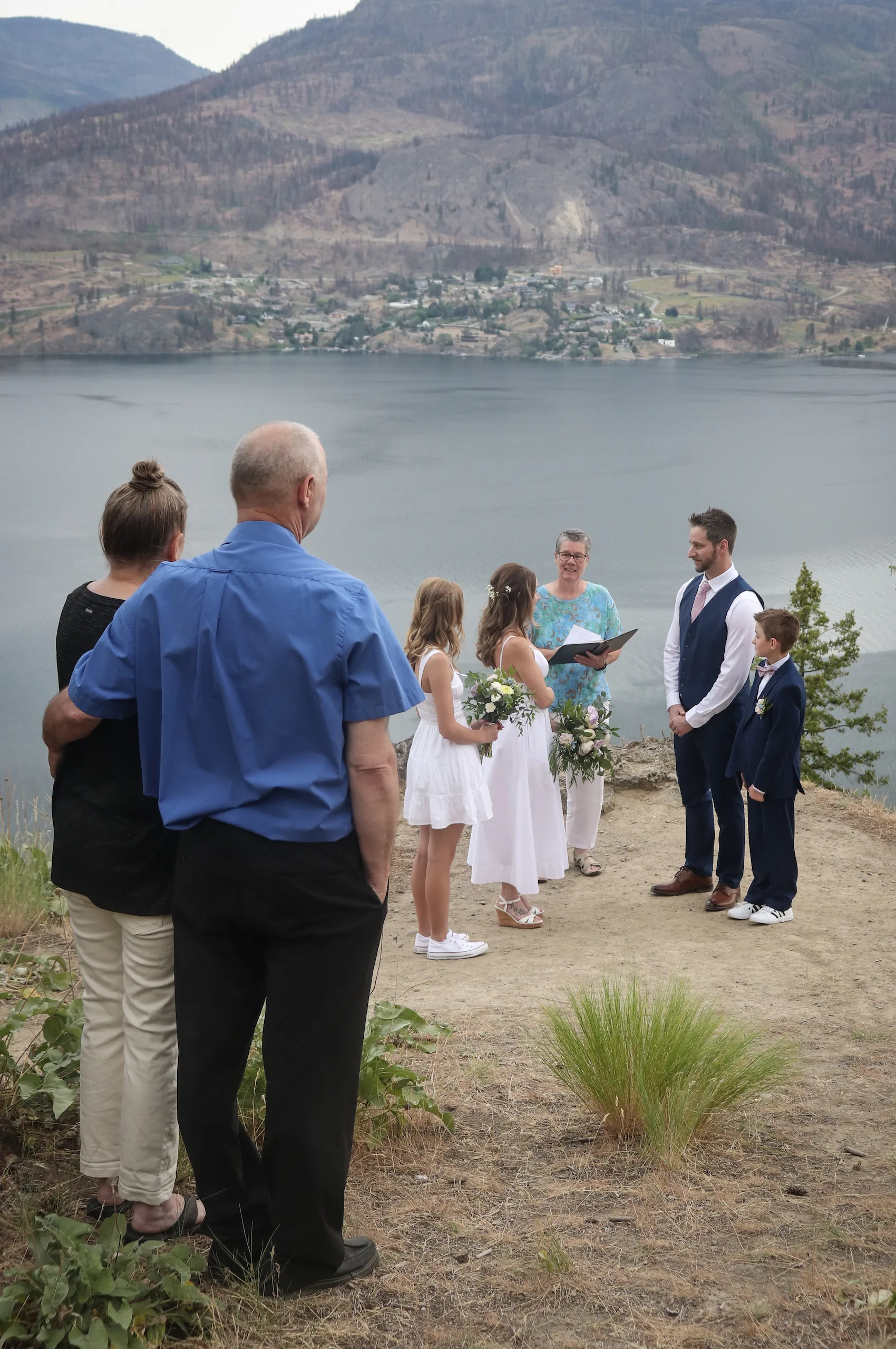 Officiant LeAnn with Chris and Amber during their elopement