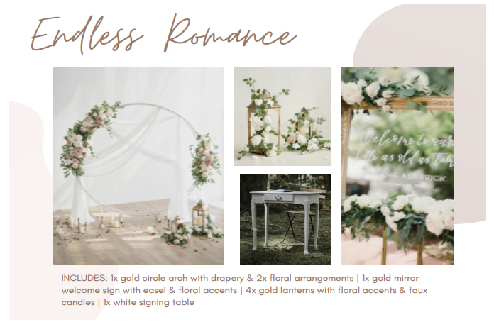 Pop Up Weddings BC Endless Romance decor